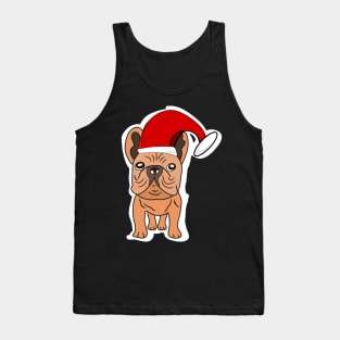 Feliz navidog puppy in christmas hat Tank Top